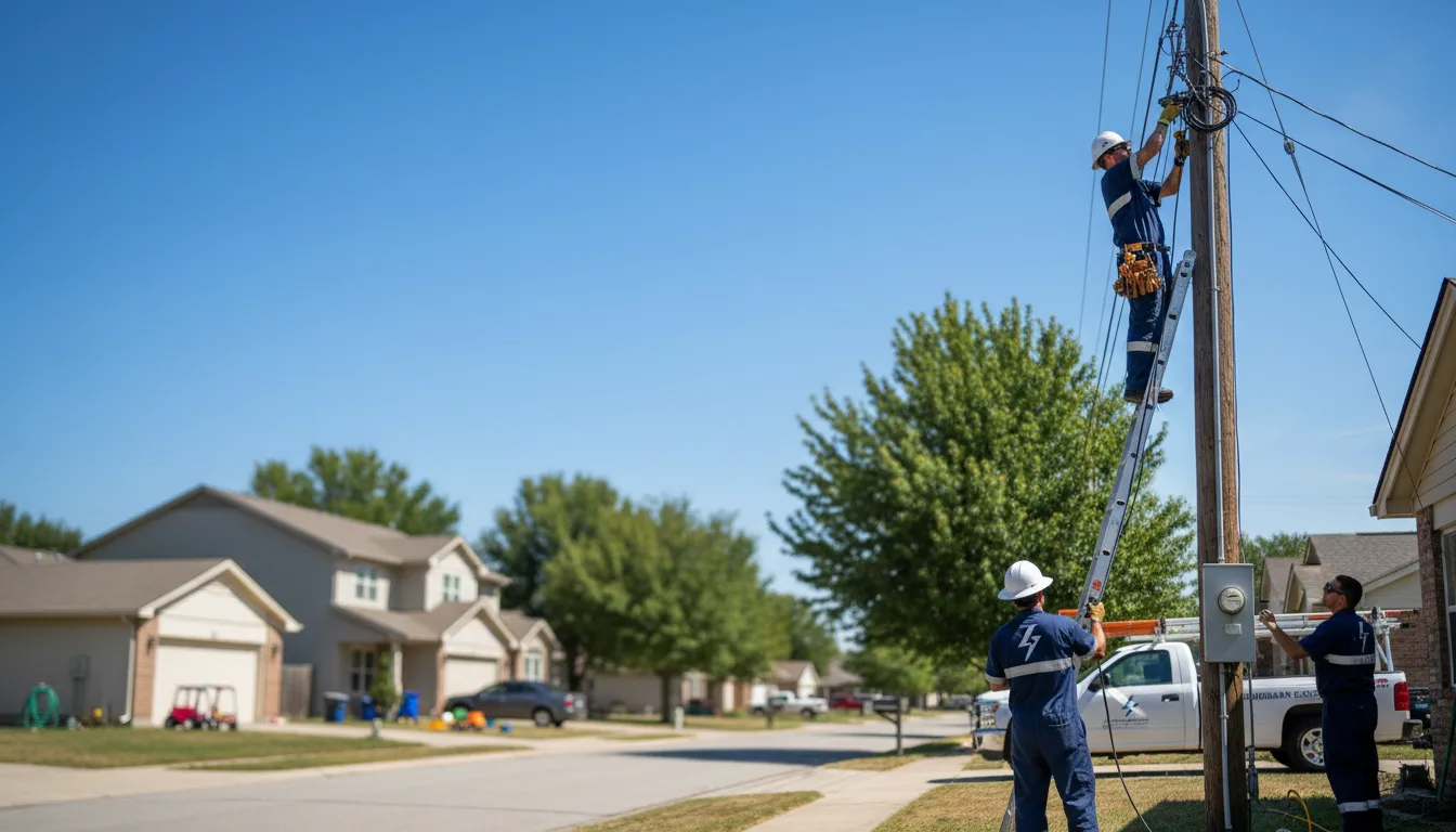 Residential electrician providing installation services in Dover, MO